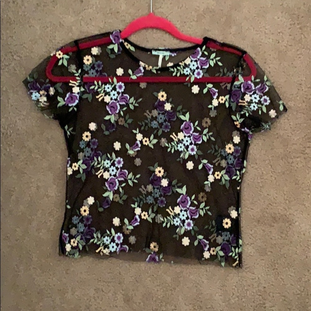Floral Mesh top